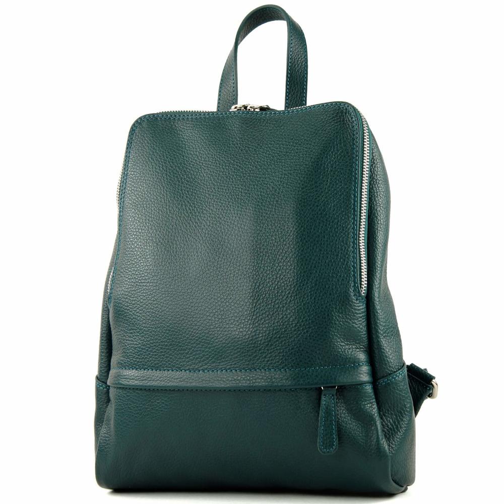- T138 - ital ladies leather backpack bag (Petrol)🦟